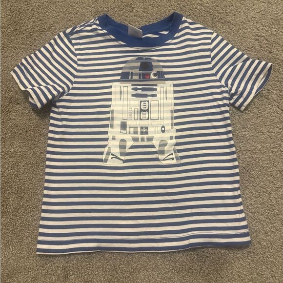 Hanna Andersson Disney Star Wars R2D2 Striped Shirt Sz 110cm - Picture 1 of 4